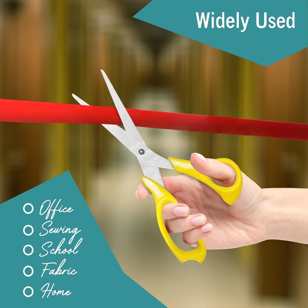 Scissors, 8" Scissors All Purpose, 4 Pack Heavy Duty, 4