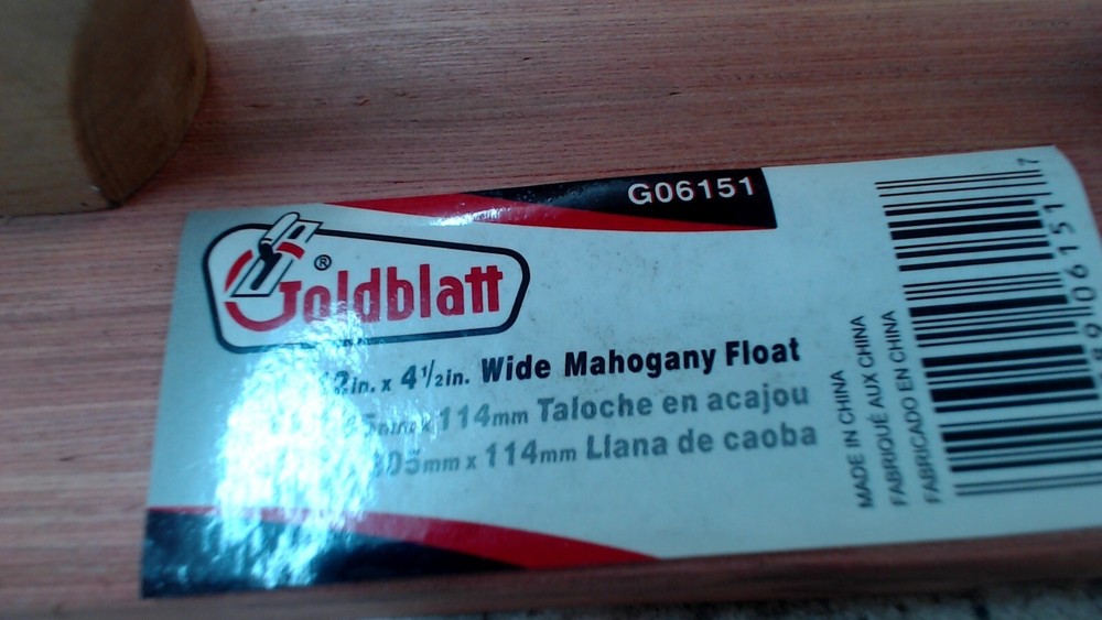 Goldblatt G06151 12" x 4 1/2" Mahogany Float