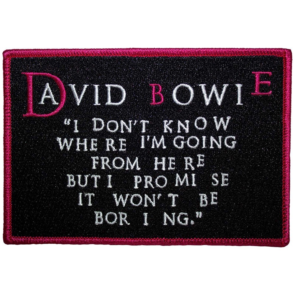 DAVID BOWIE set of 8 different official patch by rockoff
