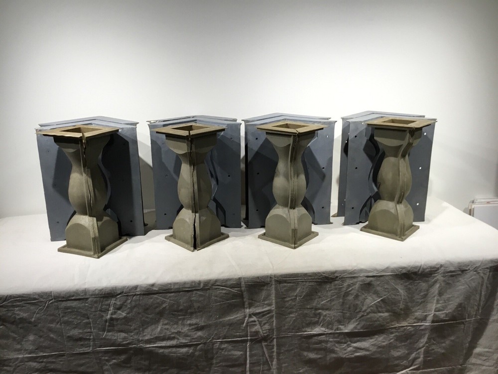 Four Seamless Baluster Molds For Concrete Production