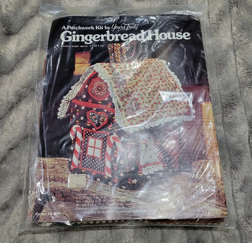 Yours Truly Patchwork Kit Gingerbread House Craft Vintage 1978 Sealed