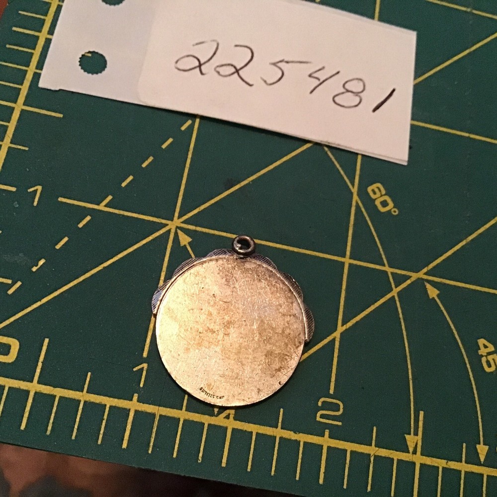 SWEET 16 CHARM OR DISC STERLING SILVER PLAIN BACK CAN BE ENGRAVED round NICE