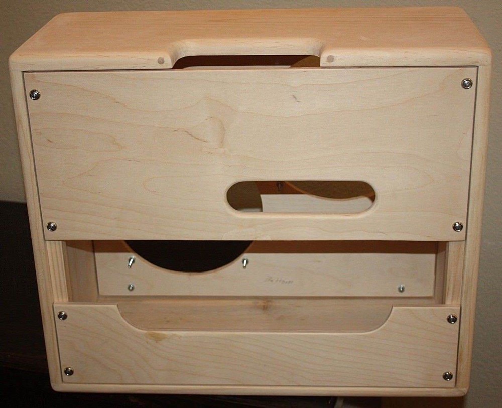 Rawcabs dovetail narrow panel suspended baffle 2x10 empty pine Pro Junior combo