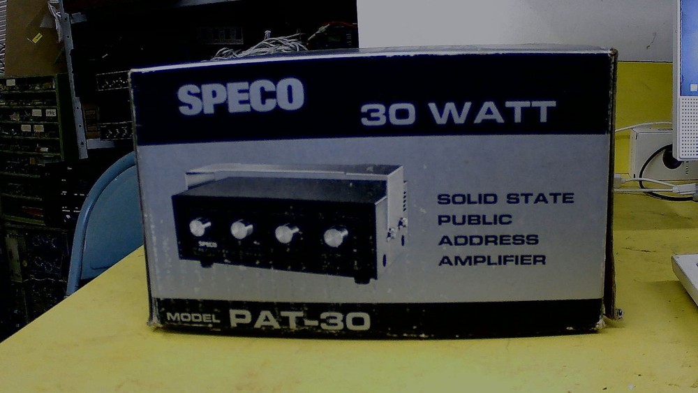 SPECO 30 watt Solid State Public Address Amplifier