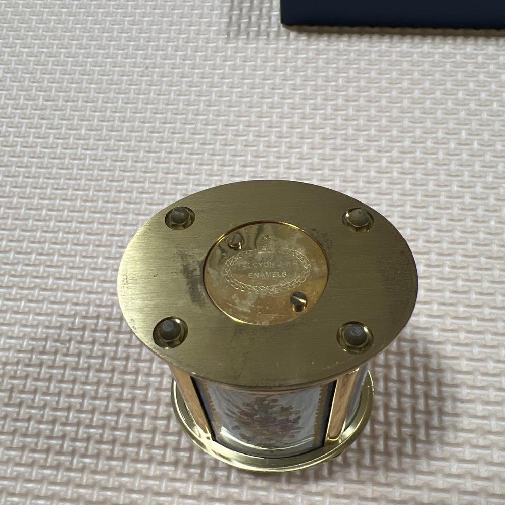 Halcyon Days Enamel Table Clock