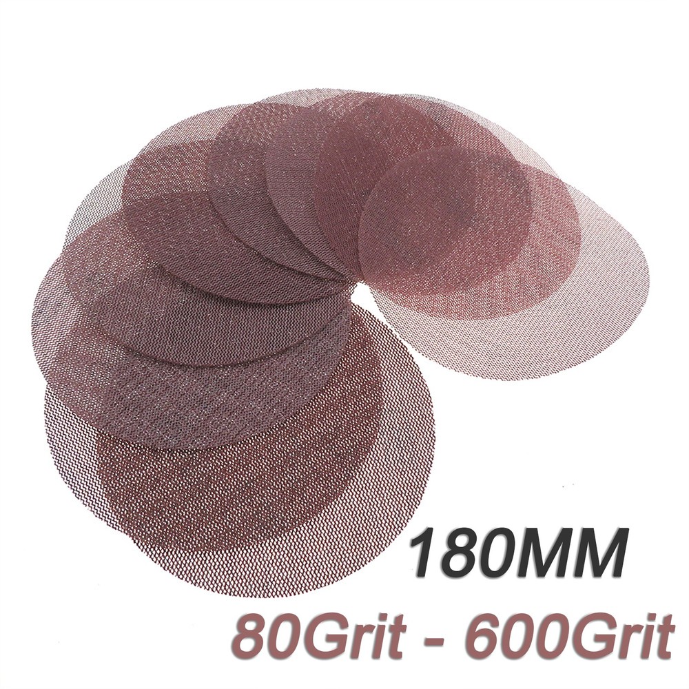 180mm 7 Inch Sanding Discs - Mesh Sanding Discs 80 Grit - 600 Grit