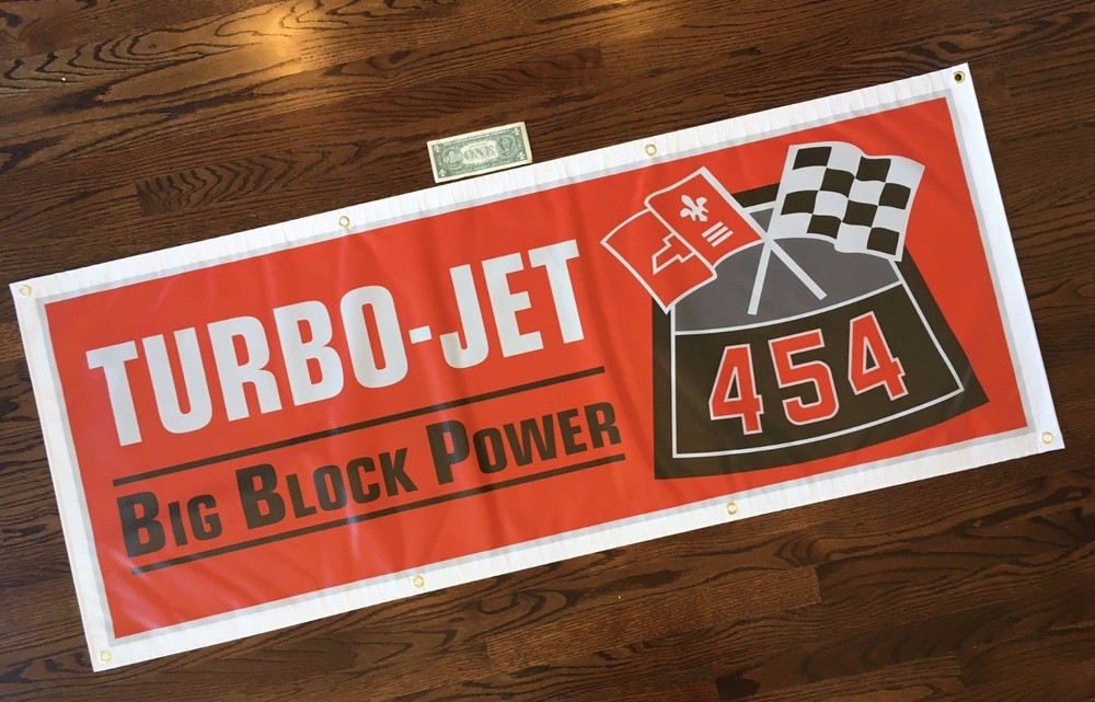 454 ENGINE Garage Banner Sign (Large 2’x 5’)
