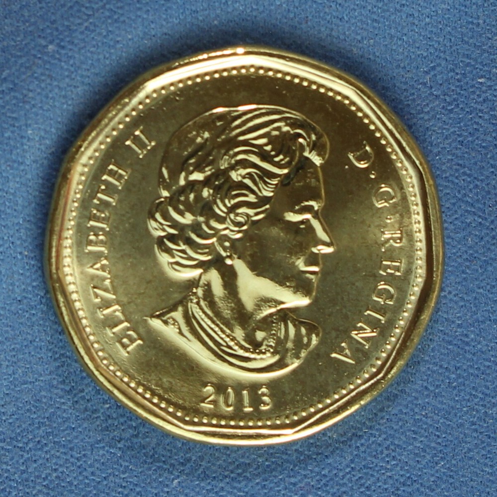 Canada 2013 Loonie (One Dollar) from a Mint Roll