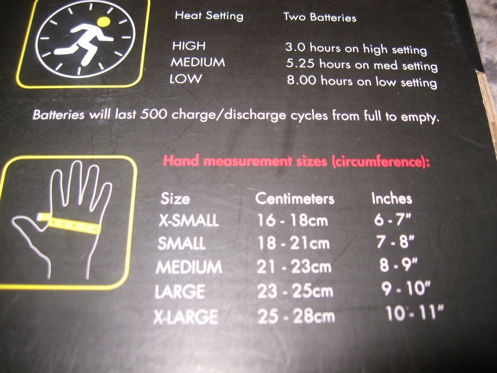 Heated Gloves Womens SMALL