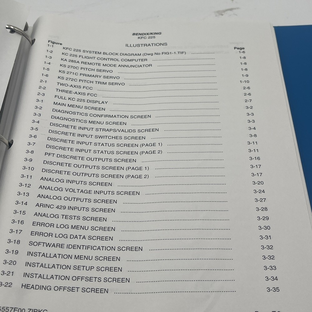 Bendix King KFC-225 Flight Control System Flight line Maintenance Manual