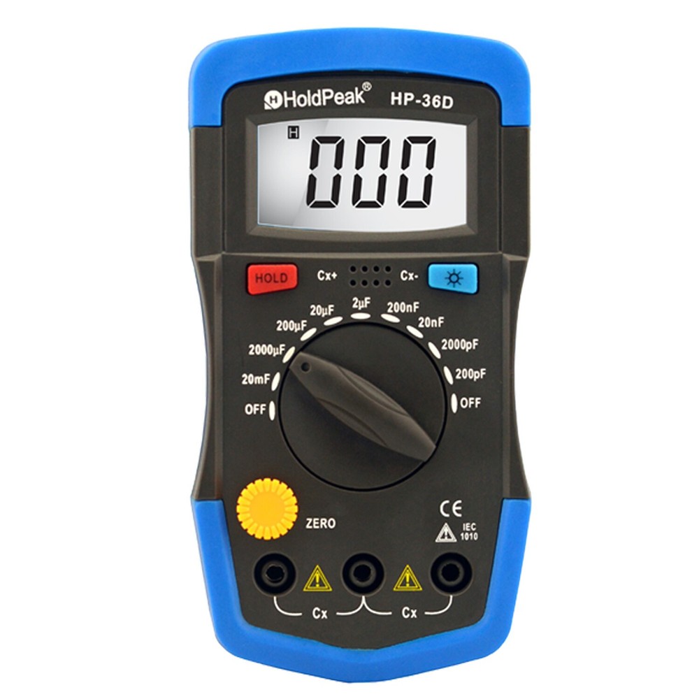 Digital Capacitance Meter Capacitor Tester 2000C 200pF-20mF Handheld Multimeter