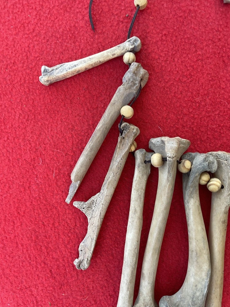 Extraordinary Old Aztec Xoloitzuintle Bone Shaman’s Necklace