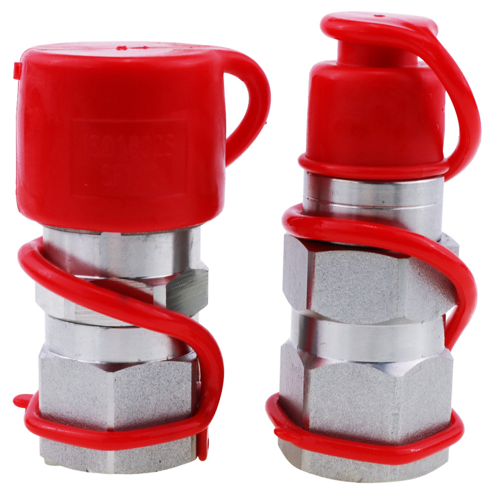 5/8" SAE Flat Face Coupler Set Hydraulic Quick Connect Fitting fit CAT Bobcat