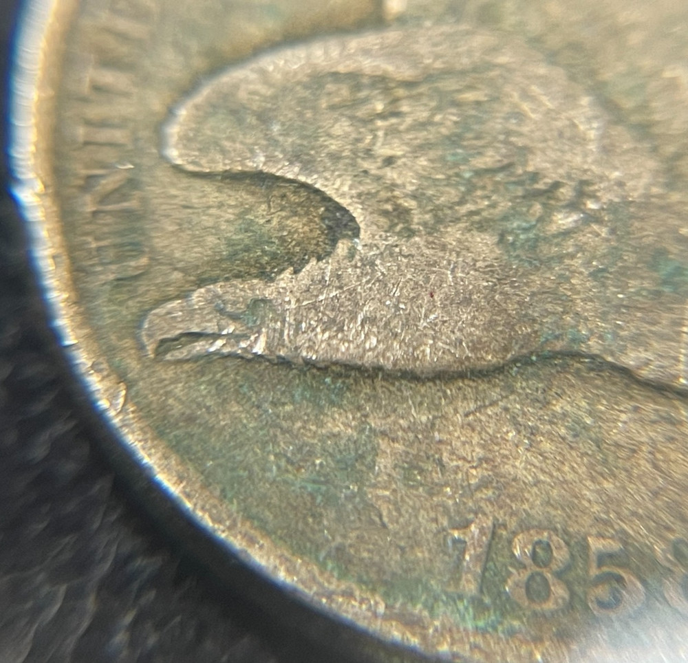 1858 US Flying Eagle Cent Rare High Value