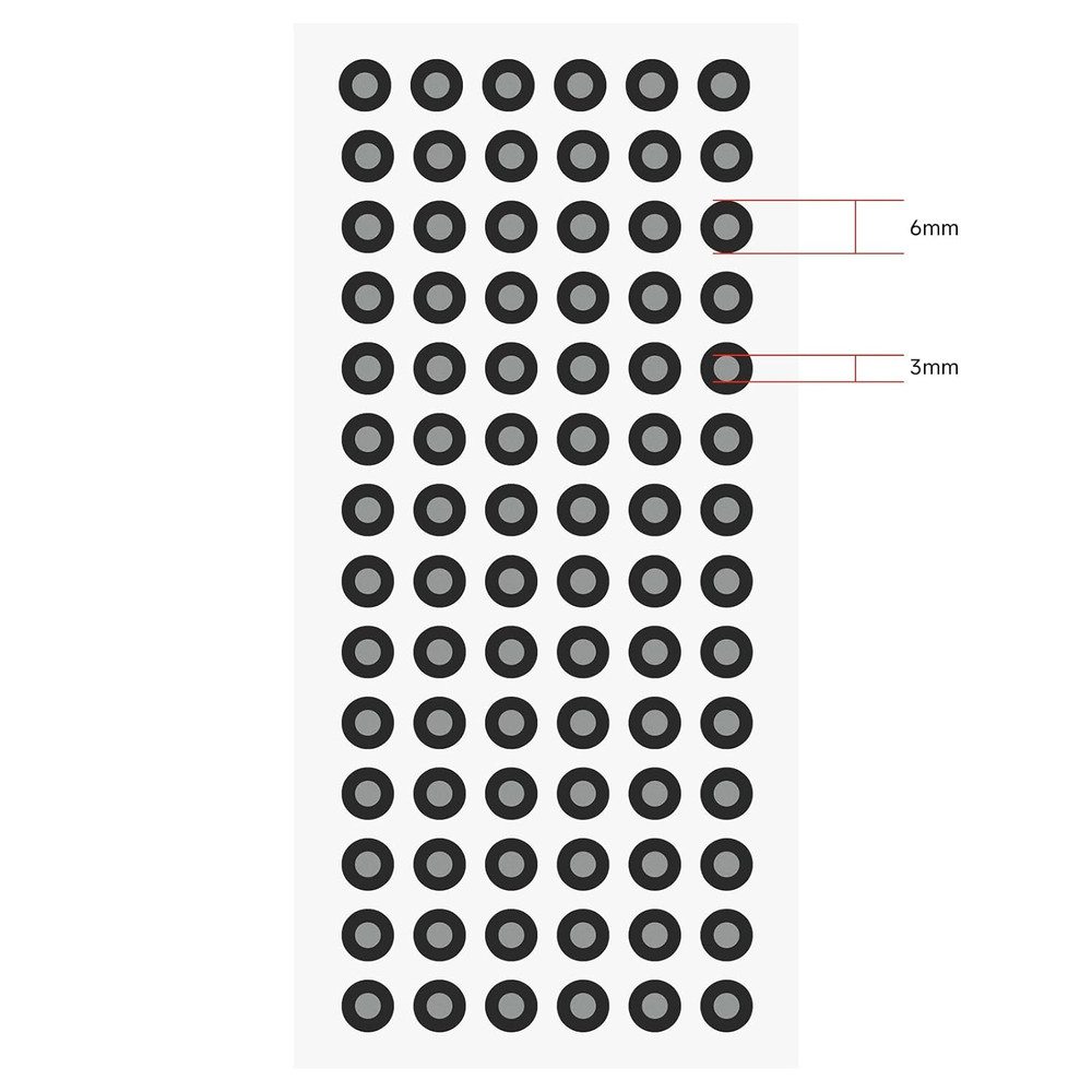 3D Scanning Marker Set - 3.0mm Reference Dots for Accurate Tracking (5 Sheets)