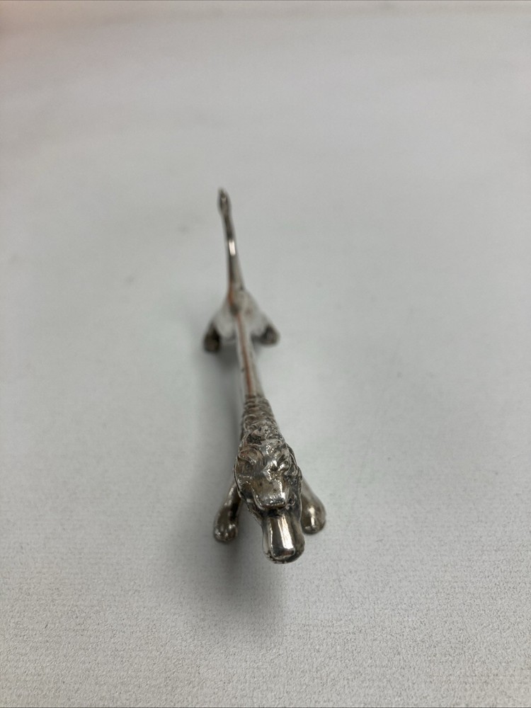 (RefJOH49) Antique unusual silver plated knife rest lion shape