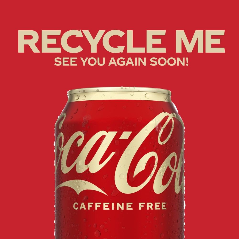 Caffeine-Free Coca-Cola Soda 12 oz Cans - 12 Pack