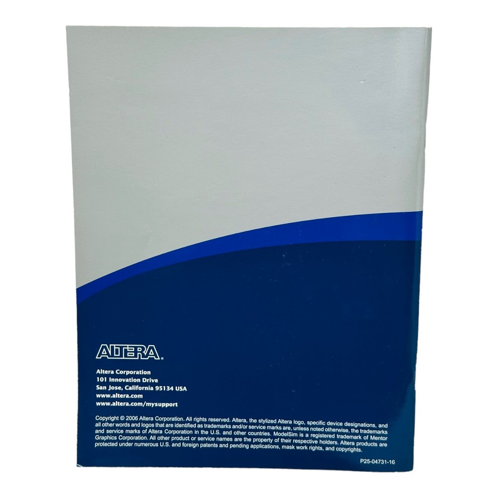 ALTERA QUARTUS II INSTALLATION V. 6.1 MANUAL