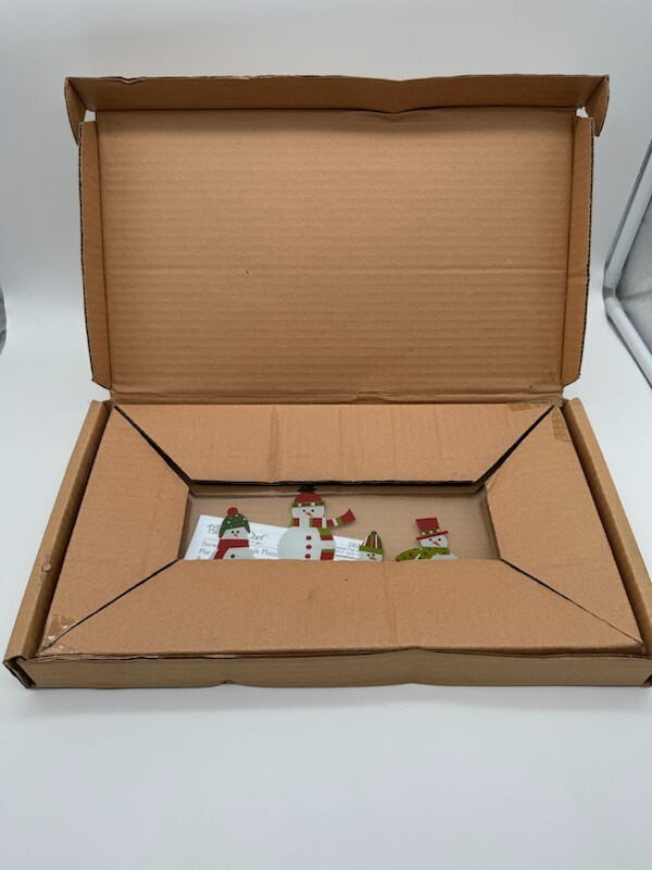 Pampered Chef Snowman Rectangular Platter #2821 New In Box