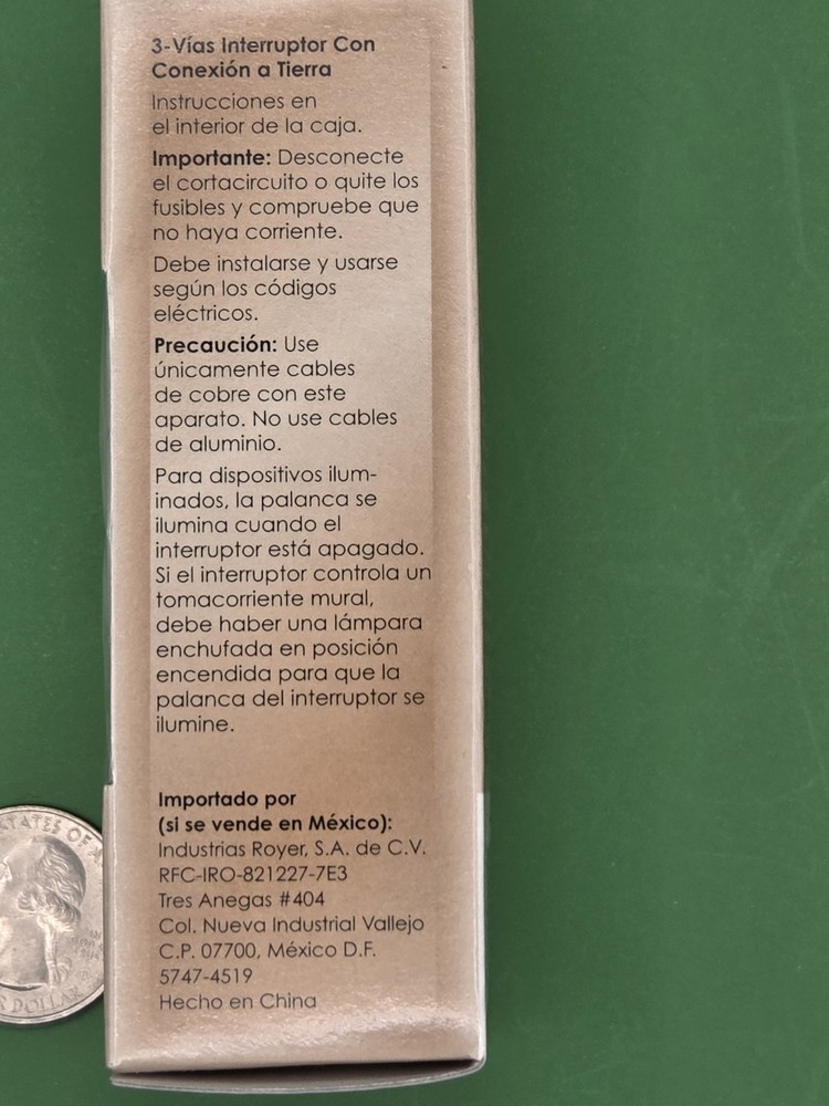 ASPIRE 3-WAY SWITCH DESERT SAND NEW IN PACKAGE