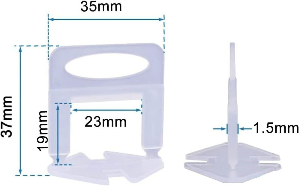 Tile Leveling System Clips 1/16" 2000 tile clips, 2000-tile