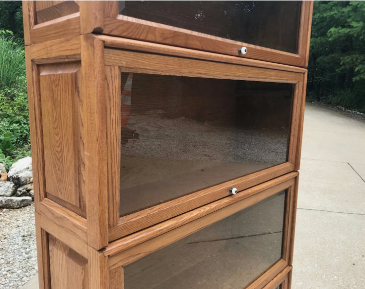 Antique Oak Stacking Lawyers Bookcase