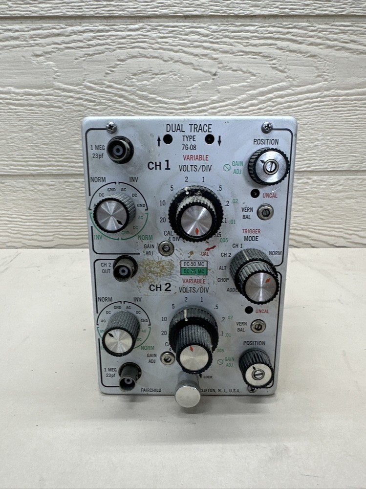 Fairchild Type 76-08 Dual Trace Plug In Unit