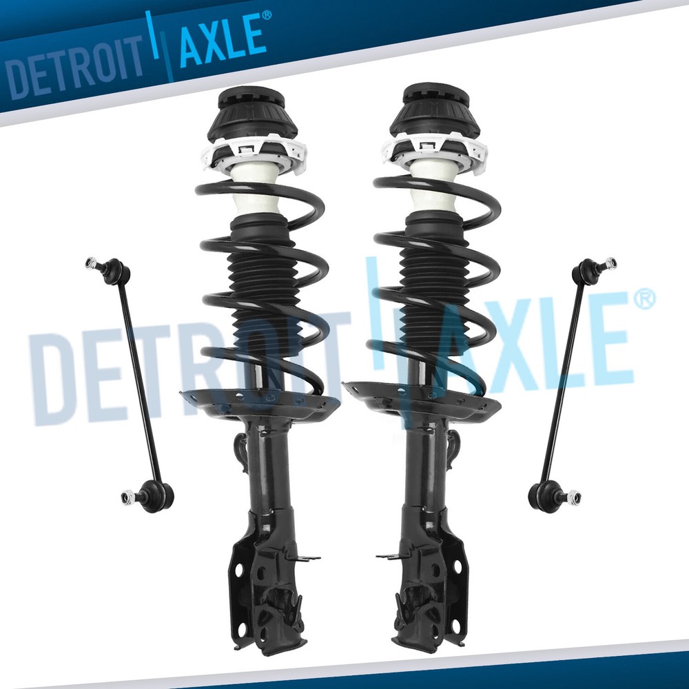 Front Struts w/ Coil Spring Assembly Sway Bar Ends Kit for 2009 - 2014 Honda Fit