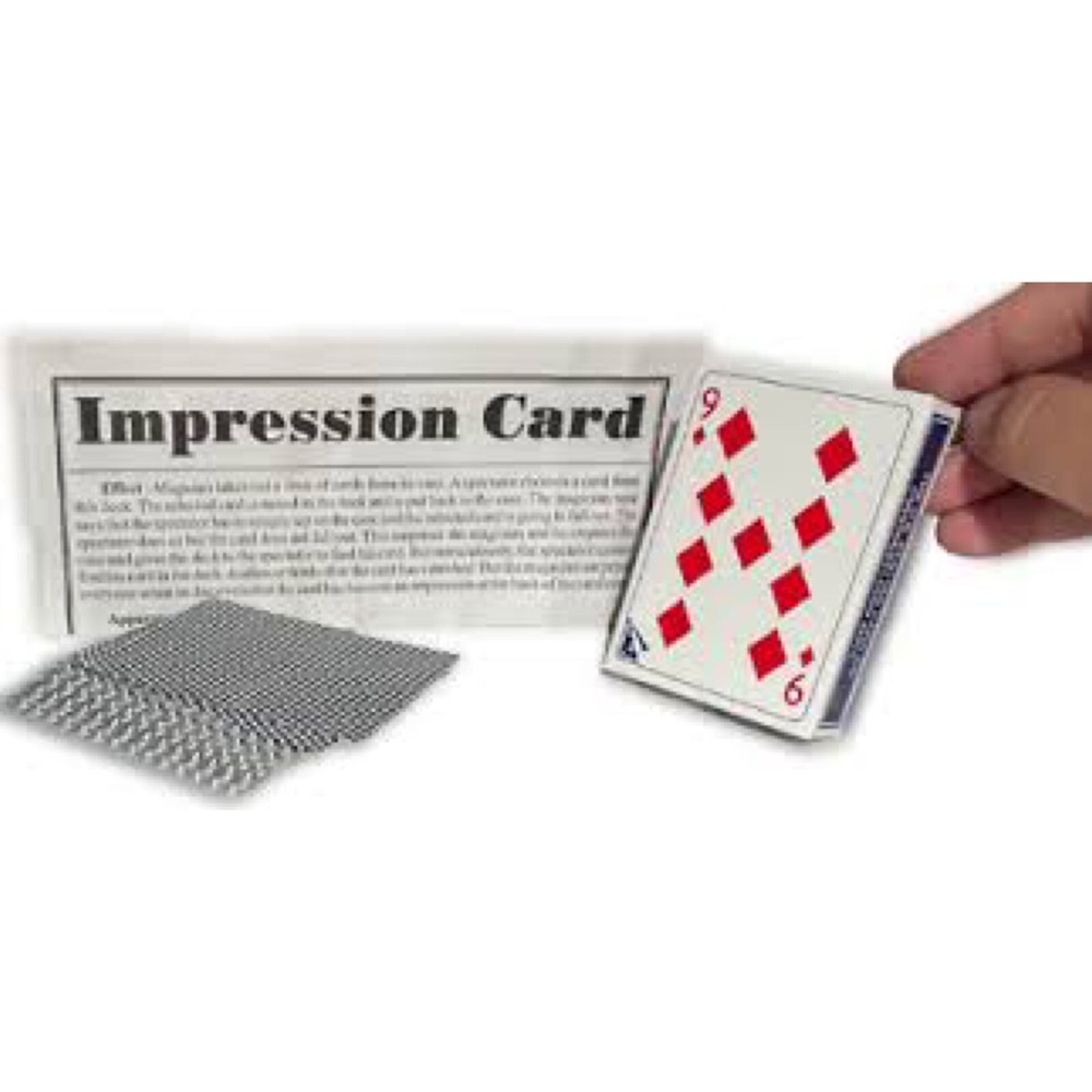 Magic Card Trick offbeat Impression Card a printed impression on the case!