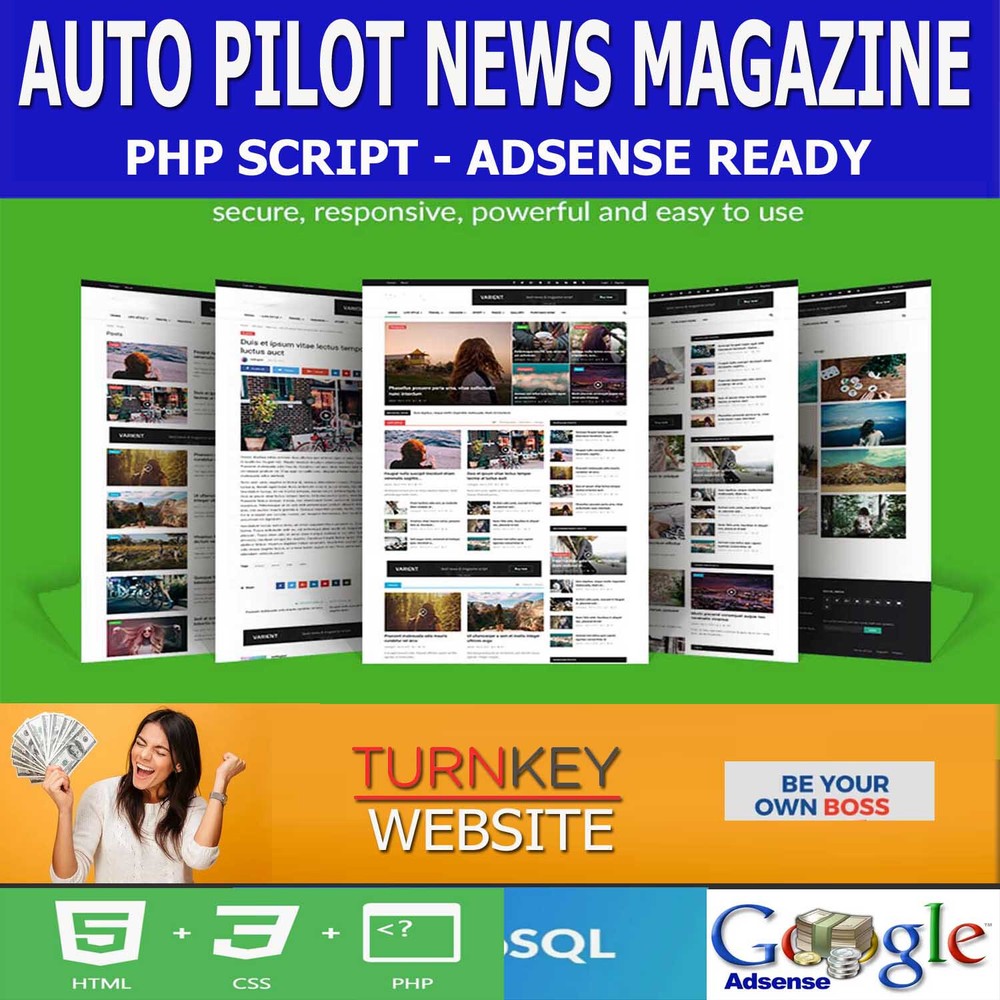 AutoPilot Website | News Magazine - Adsense Ready - Admin Control | PHP Script