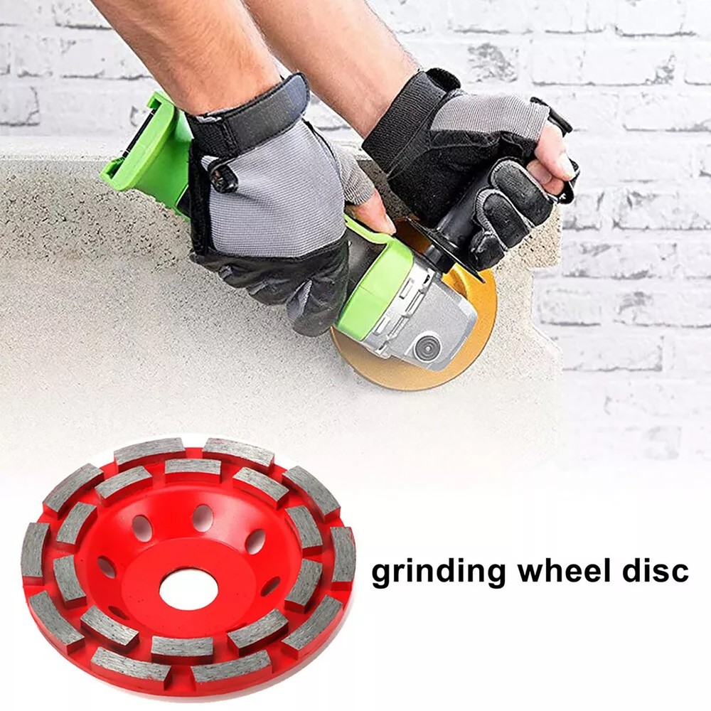 Double Row Diamond Grinding CUP Wheel Disc Grinder For Asphalt Grinding125mm Red