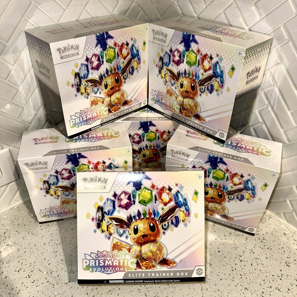 Pokémon TCG Scarlet Violet Prismatic Evolutions Elite Trainer Box Scratch n Dent