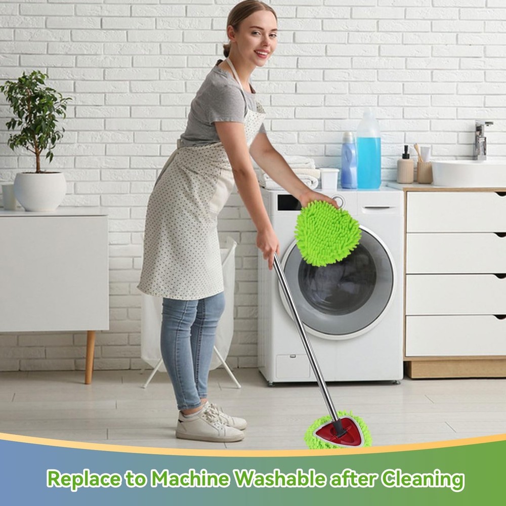 4 Pack Reusable Microfiber Mop Pads Compatible with O-Cedar EasyWring 1-Tank ...