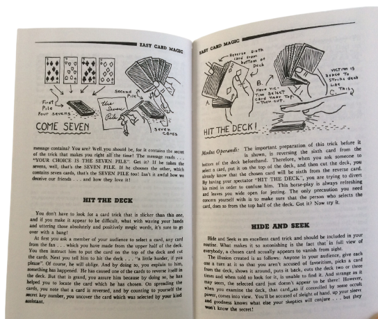 EASY CARD MAGIC BOOK 31 Tricks Beginner Teach Deck Secrets Close Up Magician