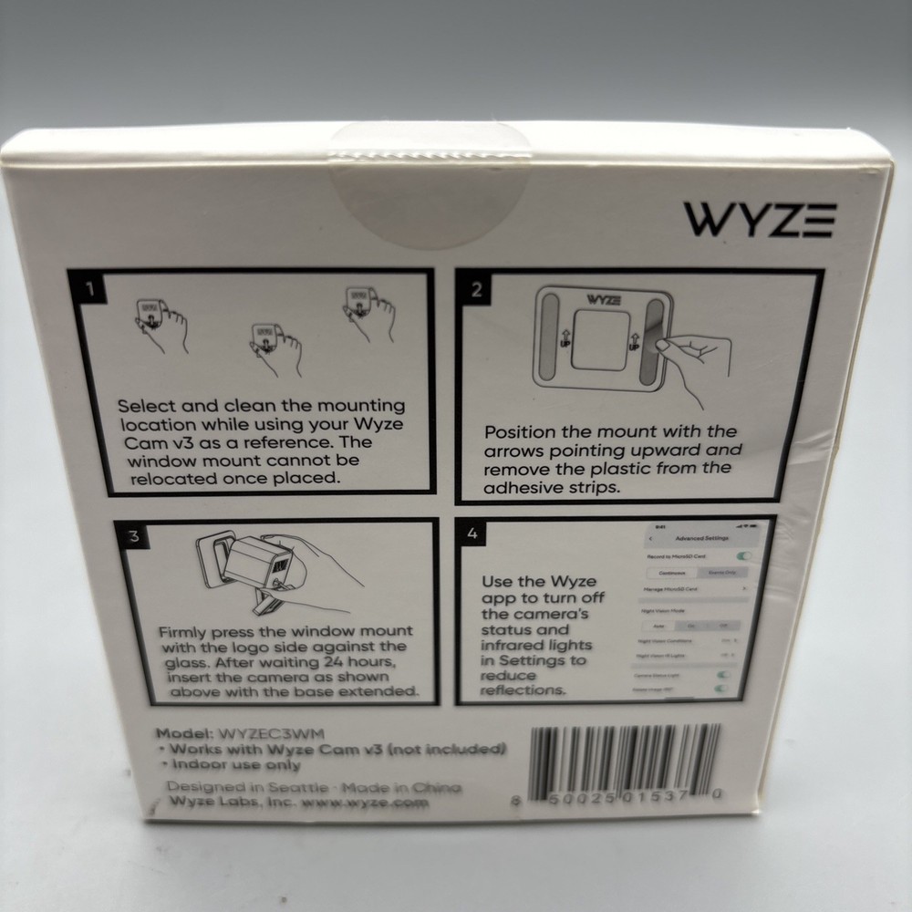 Wyze Cam V3 Window Mount