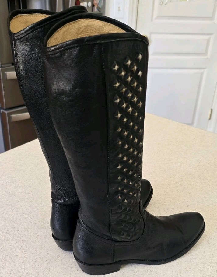 Frye Leather Black Boots Women's 6.5B