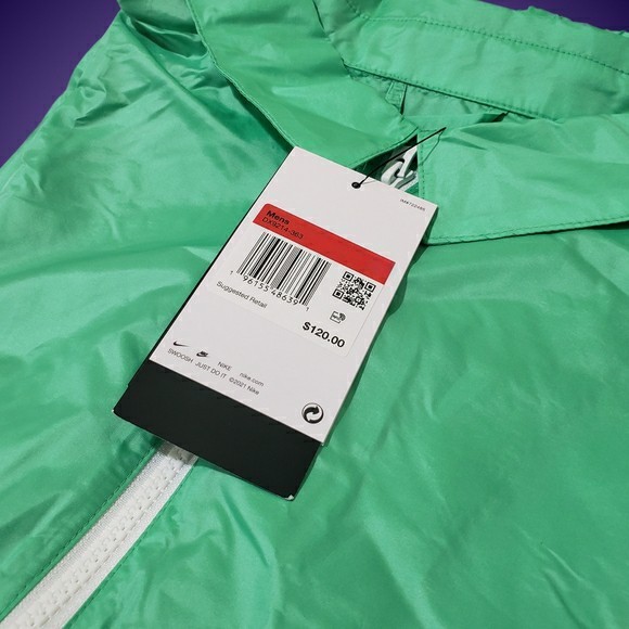 NIKE Unscripted Phoenix Golf Jacket Men Large Water Repellent Green Breathable