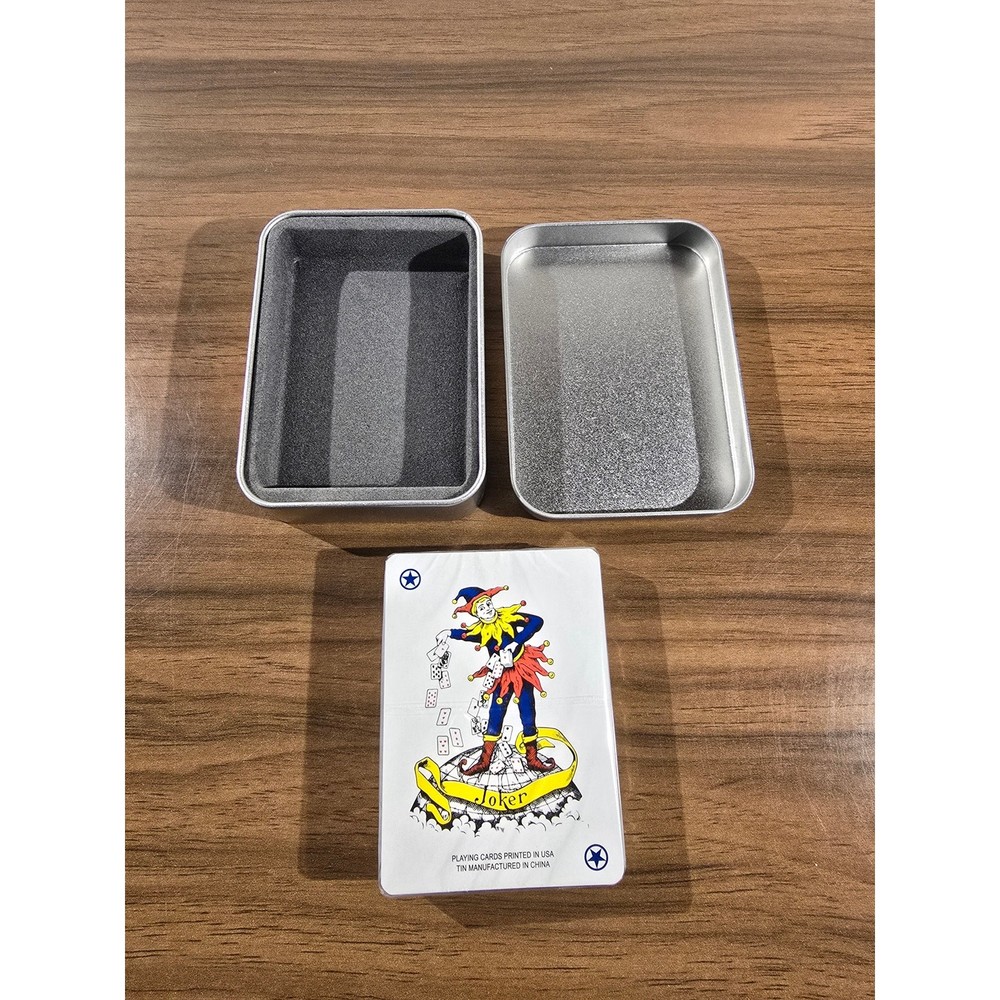 JB Playing Cards in Metal Tin Case