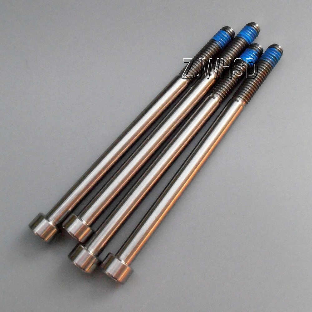 4pcs M6 x 90 mm Titanium Ti Screw Bolt Allen Hex Socket Cap Head + Thread Locker