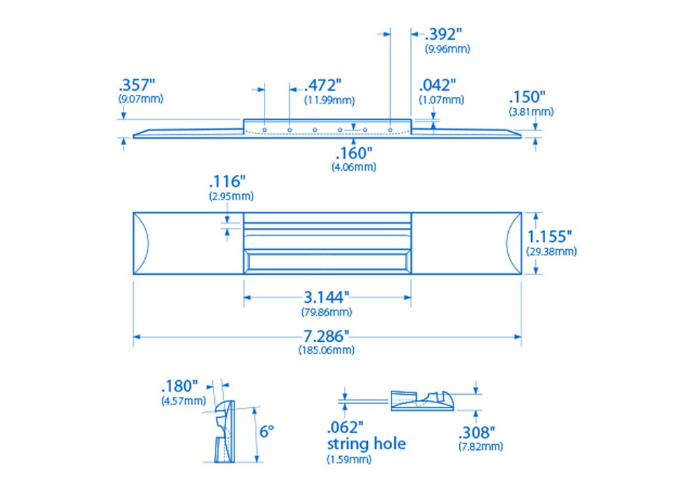 Classical Guitar Bridge Rosewood
