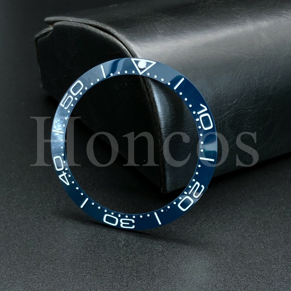 Ceramic Bezel Insert fits for Omega 38MM Seamaster Professional Diver Blue/WHT