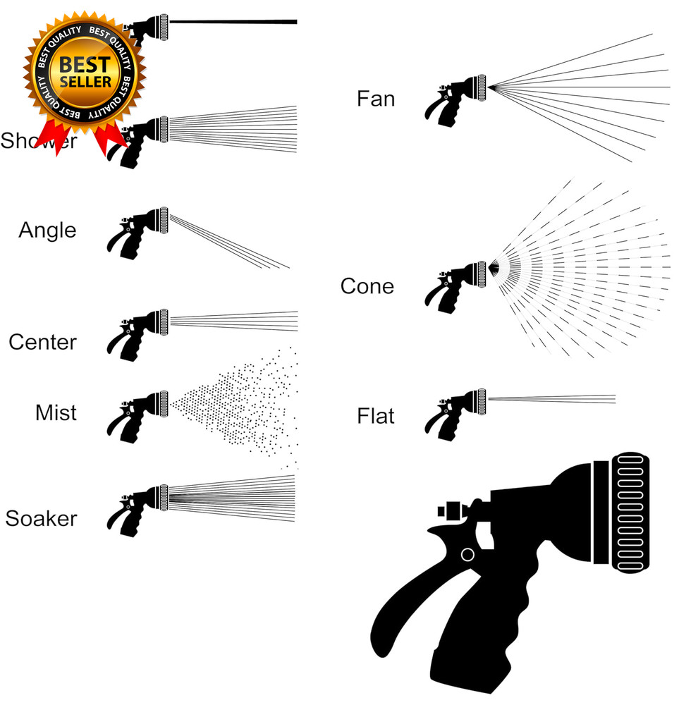 Rain Select Spray Head Only with Quick Click 9 Pattern Adjustable Choices