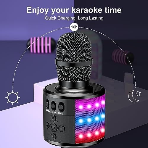Karaoke Microphone for Kids & Adults - Bluetooth