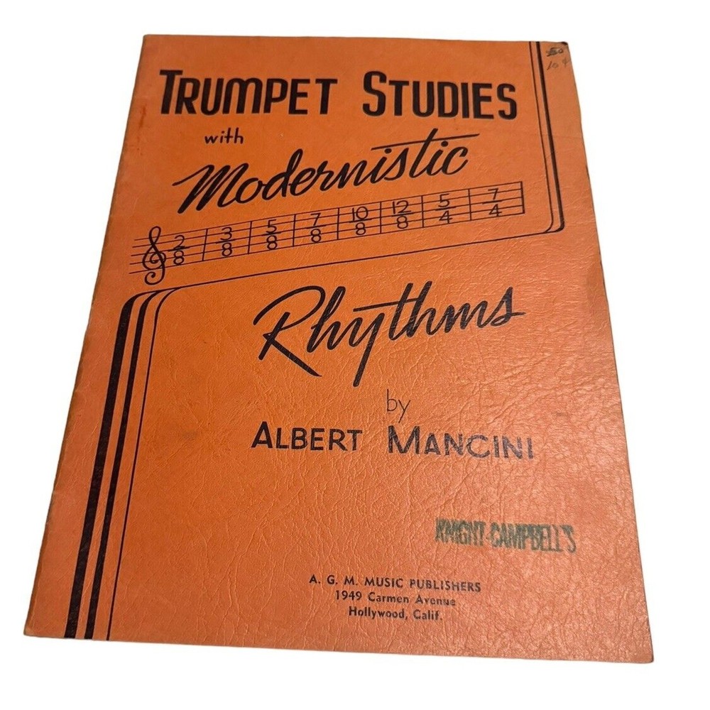 Sheet Music Rubank Advanced Method Cornet Trumpet Volume 1 Modernistic Rhythms
