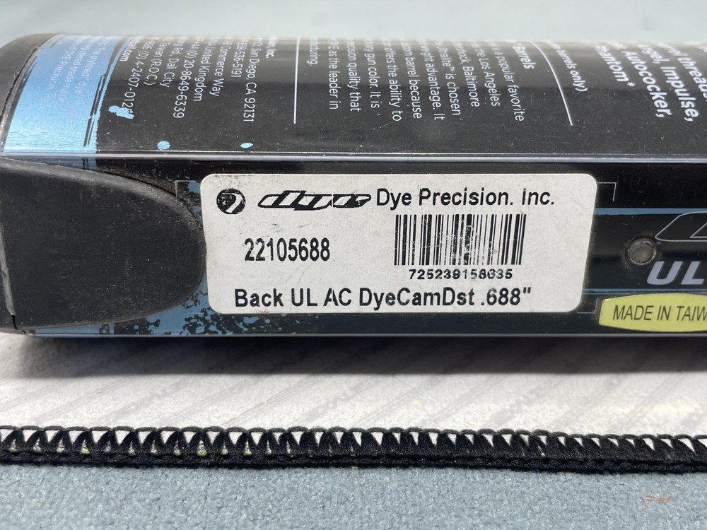 Dye UL Barrel Back - Autococker Threaded - DyeCam .688