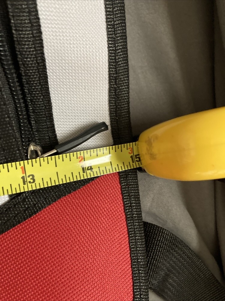 15” Backpack Red Canvas Cartoon 12” Laptop Compartment Adjustable Straps Handle