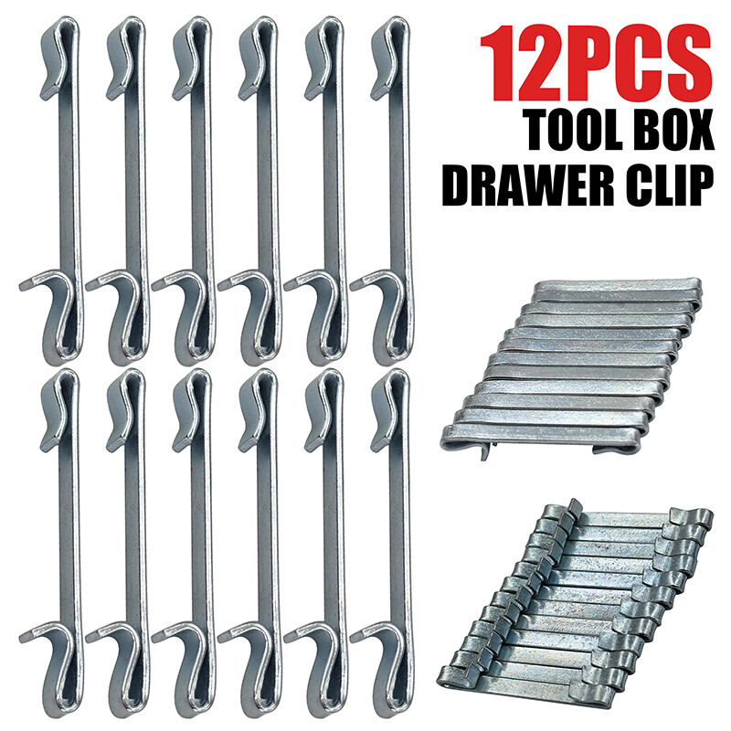 12Pcs Early 2'' Double Loop Style Tool Box Drawer Slide Spring Keeper Clip