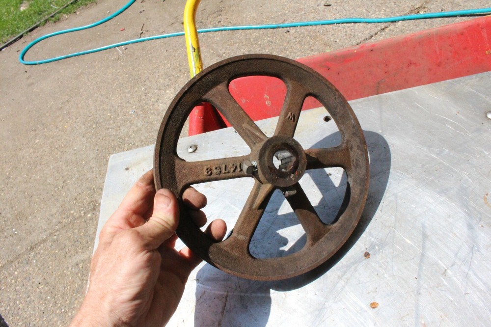 Cast Iron Wheel, Pulley, Gilson Snowblower, SteamPunk