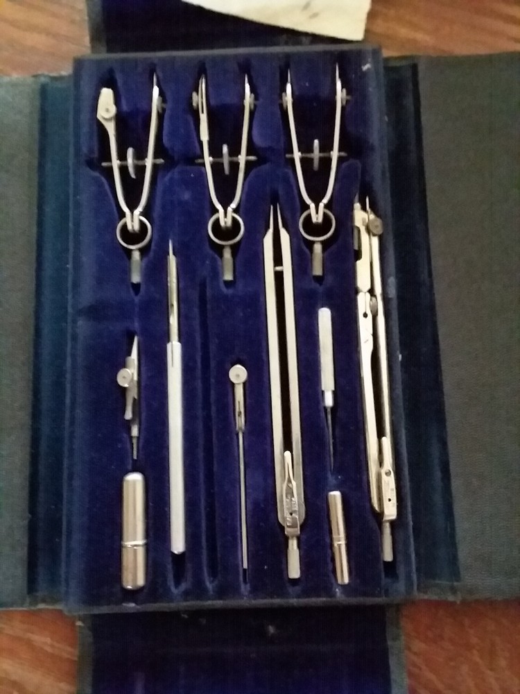Vintage FRIEDMANN Drafting Tool Set Made In Czechoslovakia