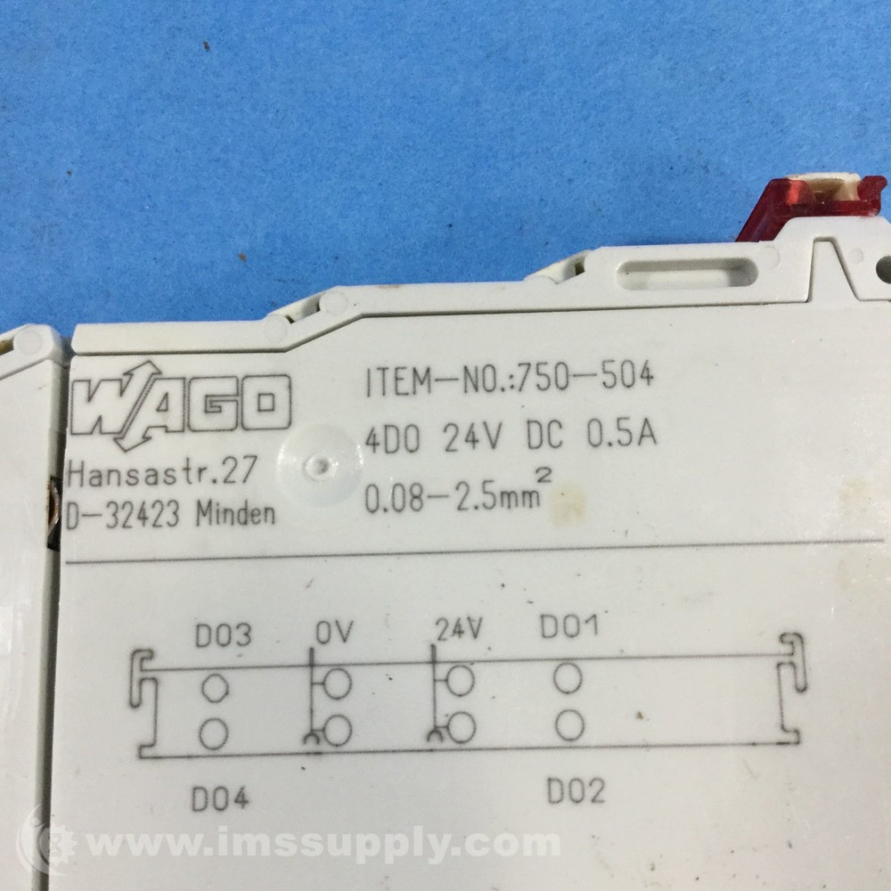 Wago 750-504 4-channel Digital Output IO Module USIP